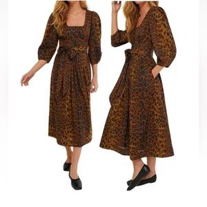TUCKERNUCK Leopard Graciela Dress NEW Size 10 Midi